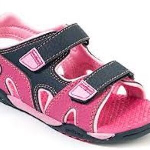 Pediped Pink and Navy Flex Navigator Water Shoes Sandals Velcro Straps size 27